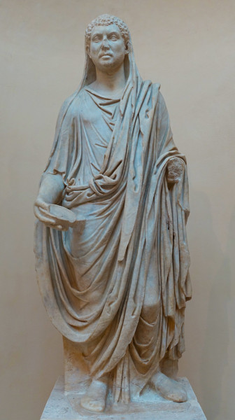 Maxentius as pontifex maximus, Museo archeologico ostiense, Ostia