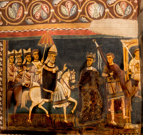 Papież Sylwester wjeżdża do Rzymu, Oratorium S. Silvestro przy kościele SS. Quattro Coronati