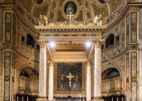 St. Damasus in the apse of the Church of San Lorenzo in Damaso, frescoes by Federico Zuccari