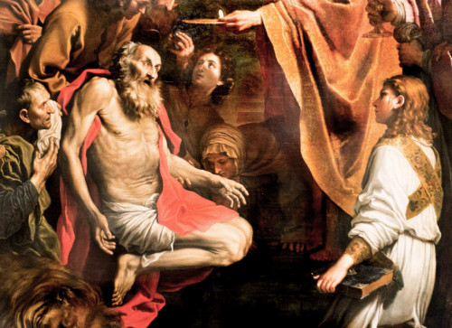 St. Jerome’s Last Communion, fragment, Domenichino, Pinacoteca Vaticana