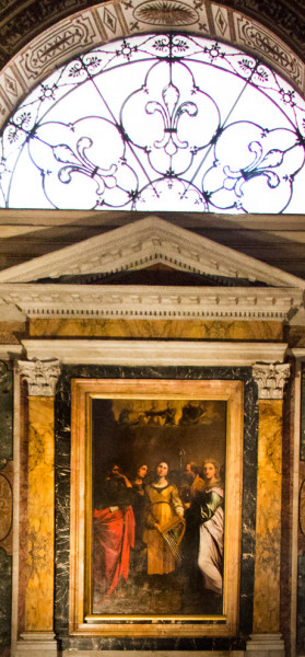 Altar of the Polet Chapel, Saint Cecilia with the saints - a copy after a painting by Raphael, Church of San Luigi dei Francesi