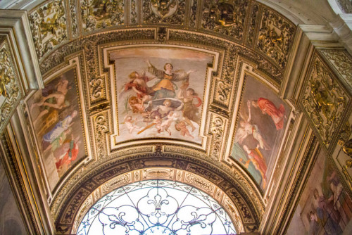 Vault of the Polet chapel, frescoes by Domenichino, Church of San Luigi dei Francesi