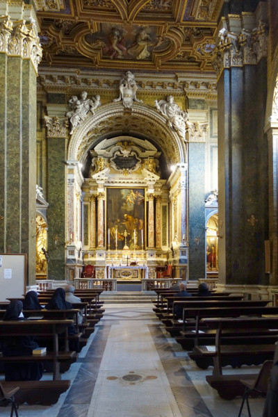 The interior of the Church of San Girolamo della Carità