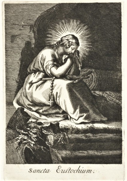 Saint Eustochium, Amsterdam, late 16th century, engraving, pic. Wikipedia