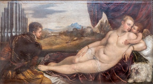 Tycjan, Wenus słuchająca muzyki, Gemäldegalerie, Berlin