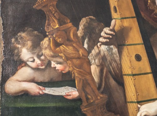 Wenus grająca na harfie, fragment, Giovanni Lanfranco, Galleria Nazionale d'Arte Antica, Palazzo Barberini