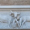 Piazza Augusto Imperatore - eastern frontage of the square, main entrance frieze, fragment