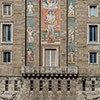 Piazza Augusto Imperatore - the southern frontage of the square, mosaics by Ferruccio Ferrazzi - The legend of the rise of Rome