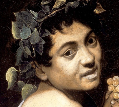 Chory Bachus/Autoportret w przebraniu Bachusa, fragment, Caravaggio, Galleria Borghese