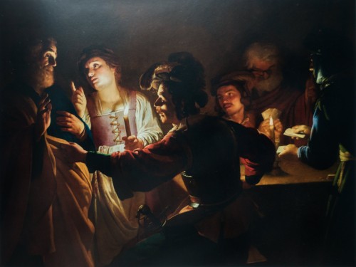 Gerrit van Honthorst, Wesołe towarzystwo, 1619, Galleria degli Uffizi, Florencja