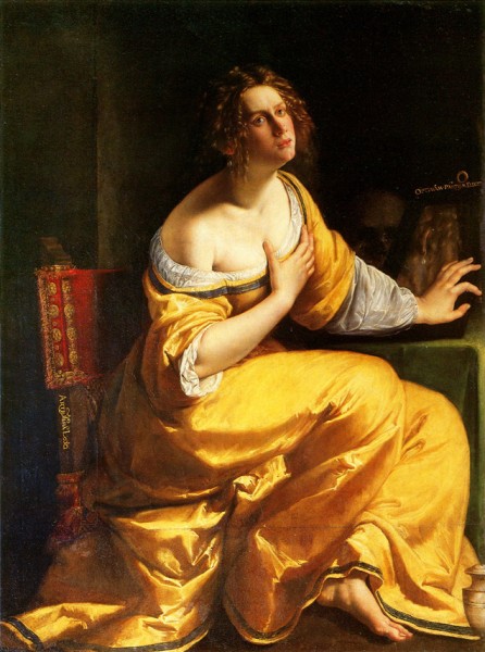 Artemisia Gentileschi, Św. Maria Magdalena, Galleria Pitti, Florencja, zdj. Wikipedia