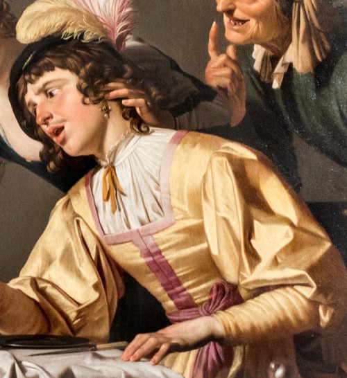 Gerrit (Gerard) van Honthorst, The Concert (Theft of the Amulet), fragment, Galleria Borghese