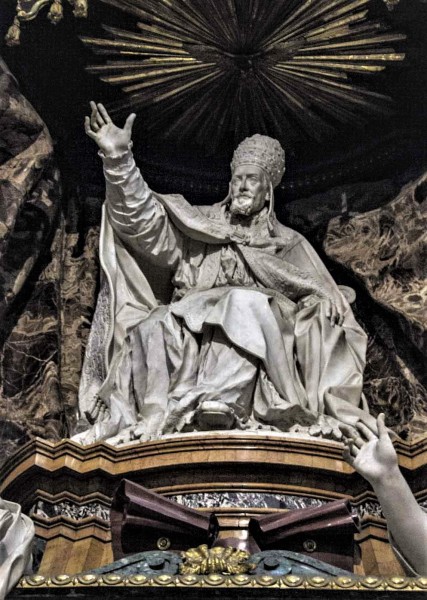 Pierre Le Gros, statue of Pope Gregory XV, fragment of the tomb of the pope and his nepot Ludovico Ludovisi, Church of Sant'Ignazio