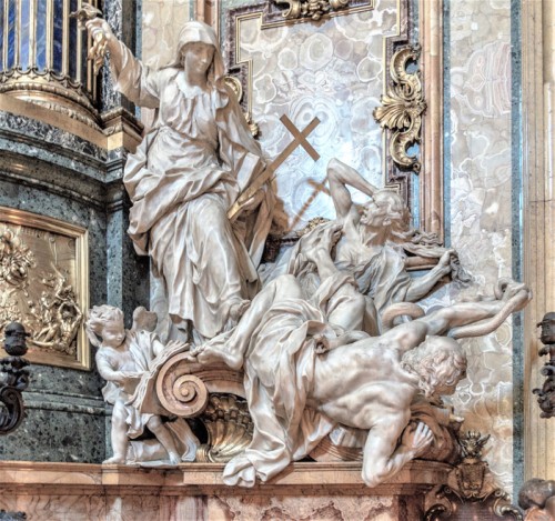 Pierre Le Gros, The Triumph of Religion over Heresy, the transept of the Church of Il Gesù