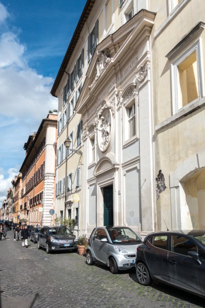 Facade of the former church of San Simeone Profeta ai Coronari on via dei Coronari