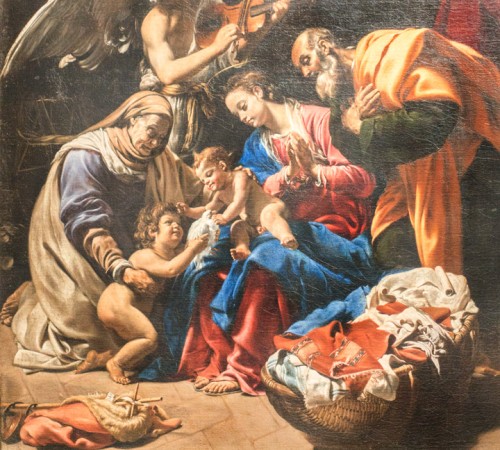 Orazio Borgianni, The Holy Family with St. Elizabeth, the Young St. John the Baptist, and an Angel, fragment, Galleria d’Arte Antica, Palazzo Barberini