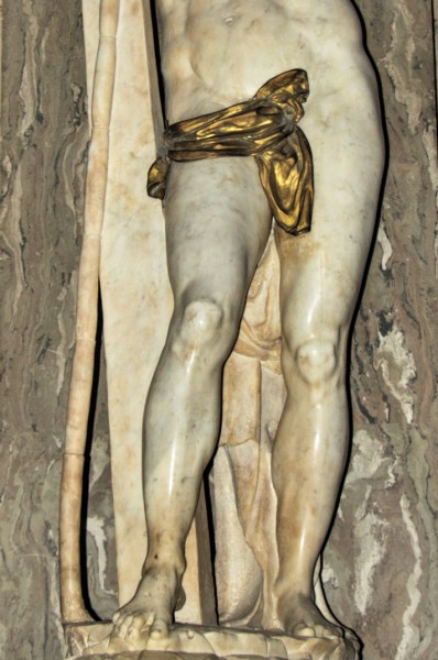 Christ of Minerva (Naked Christ), Michelangelo, fragment, Basilica of Santa Maria sopra Minerva