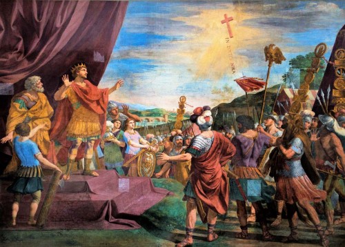 Holy Cross Appearing to Emperor Constantine Giacinto Gimignani, XVII century, San Giovanni Baptistery