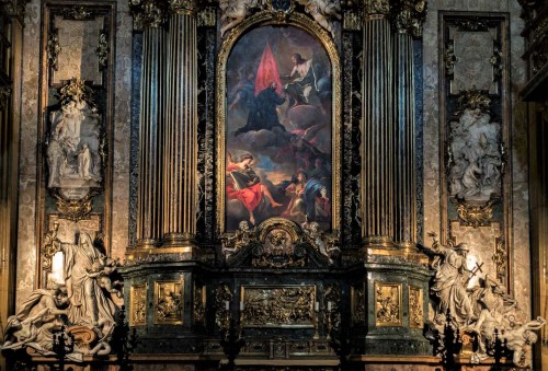 Altar of Ignatius of Loyola (Cappella Sant'Ignazio), transept of the church of Il Gesù