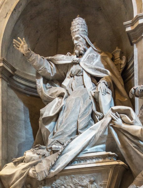 Camillo Rusconi, funerary monument of Pope Gregory XIII, fragment, Basilica San Piero in Vaticano