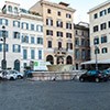 Piazza Farnese, on the left the facade of the Church of Santa Brigida