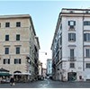 Piazza Farnese, via dei Baullari, on the right the palace Fusconi Pighini Del Gallo