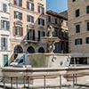 One of the two fountains in Piazza Farnese