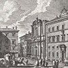 Church of Sant'Apollinare and the building of the Collegium Germanicum, engraving from the 18th century, Giuseppe Vasi