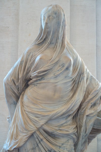 The Vestal Virgin Tuccia (La velata), Antonio Corradini, fragment, Galleria Nazionale d’Arte Moderna, Palazzo Barberini