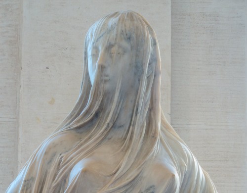 The Vestal Virgin Tuccia (La velata), Antonio Corradini, fragment, Galleria Nazionale d’Arte Moderna, Palazzo Barberini