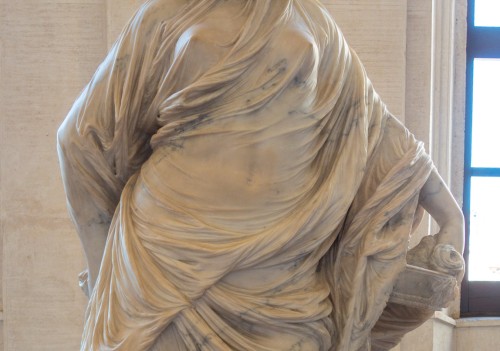 Westalka Tuccia (La velata), Antonio Corradini, fragment, Galleria Nazionale d’Arte Moderna, Palazzo Barberini