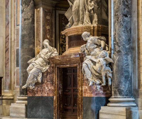 Tombstone of Pope Benedict XIV, fragment, Basilica of San Pietro in Vaticano