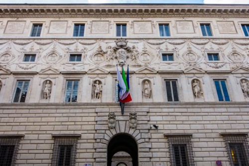 Palazzo Spada, facade and main entrance to the palace