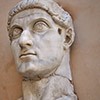 Head of Constantine the Great, preserved part of the colossal statue of the emperor, Musei Capitolini