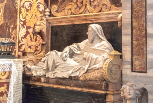 Spada Chapel, tombstone of Giovanni Spada, Cosimo Fancelli, Church of San Girolamo della Carità