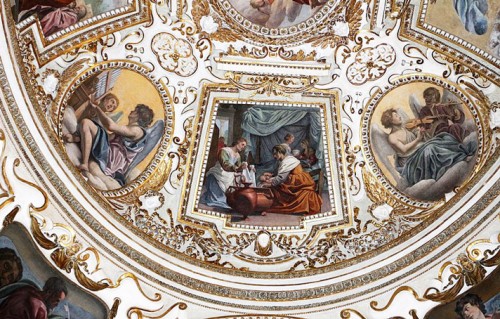 Alaleoni Chapel, Church of San Lorenzo in Lucina, Birth of the Virgin, Simon Vouet's workshop, pic.Wikipedia