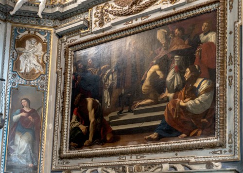 Chapel of St. Hyacintha Marescotti (Alaleoni), Abandonment of Clothes by Saint. Francis, Simon Vouet, Church of San Lorenzo in Lucina