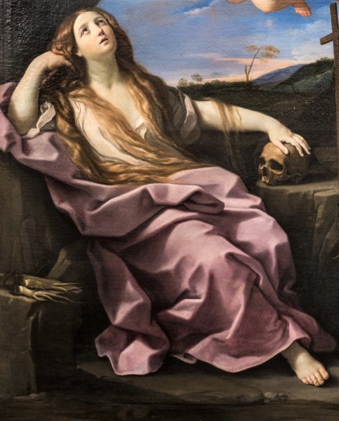 Pokutująca Maria Magdalena, fragment, Guido Reni, Galleria Nazionale d’Arte Antica, Palazzo Barberini