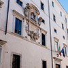 The facade of the Monte di Pietà palace, which houses the chapel Monte di Pietà