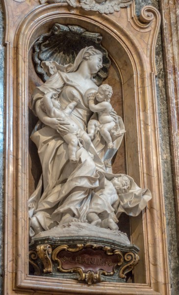 Allegory of Mercy, Giuseppe Mazzuoli, Chapel del Monte di Pietà, Palazzo del Monte di Pietà