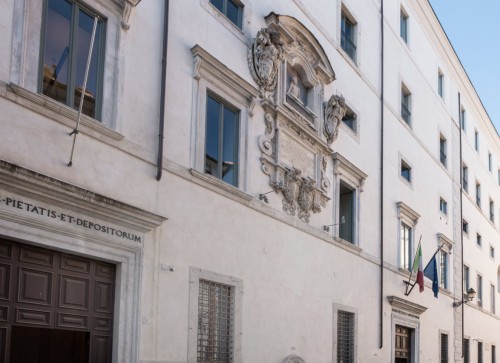 Facade of Palazzo del Monte di Pietà in Piazza del Monte di Pietà