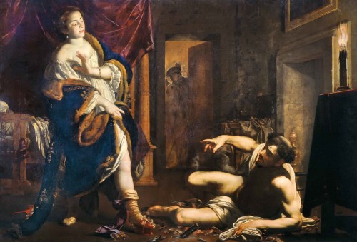 Kuszenie św. Franciszka, Simone Vouet, kaplica Hiacynty Marescotti, kościół San Lorenzo in Lucina