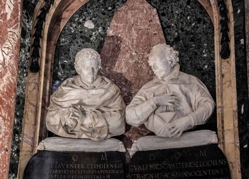 Ercole Ferrata, monument of cardinal de Sluse (on the right), Church of Santa Maria dell’Anima