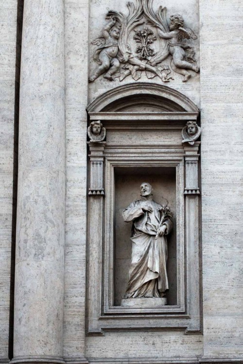 Ercole Ferrata, statue of St. Andrew d’Avellino, façade of the Basilica of Sant’Andrea della Valle