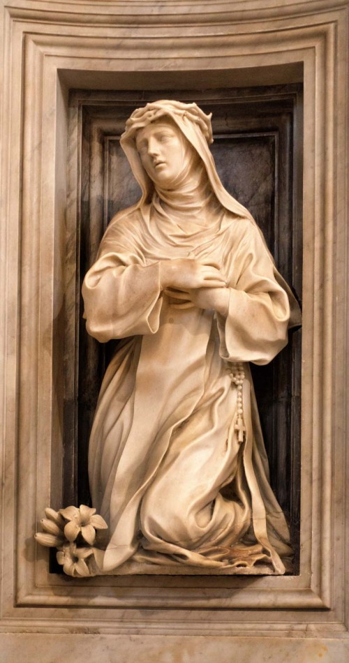 Ercole Ferrata, statue of St. Catherine of Siena, Chigi Chapel, Church of Santa Maria della Pace