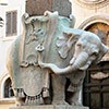 Ercole Ferrata, obelisk Minerveo na tle fasady bazyliki Santa Maria sopra Minerva