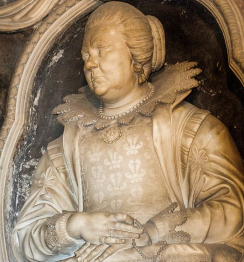 Giuliano Finelli, tombstone of Virginia Bonanni, fragment, Church of Santa Caterina da Siena a Magnanapoli