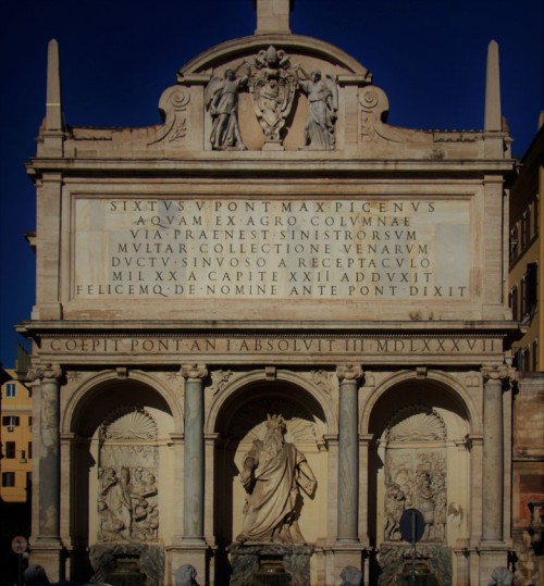 Fontana dell'Acqua Felice (Fontana del Mose), Domenico Fontana