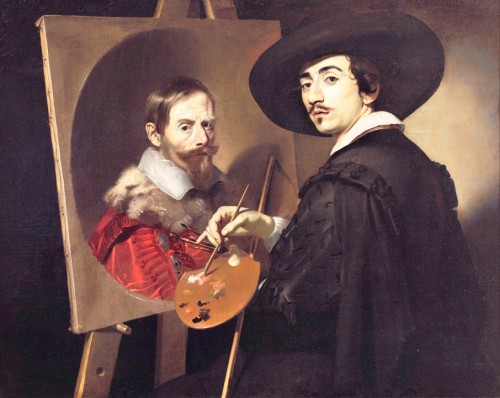 Portret markiza Giustinianiego malowany przez artystę, Nicholas Régnier, Harvard Art Museums, USA