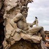 Fontana dei Quattro Fiumi, Ganges River, Cloude Poussin